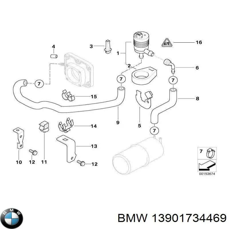 Resistencia de la válvula de ventilación del tanque 13901734469 BMW