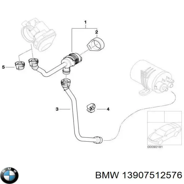 7512576 BMW Клапан вентиляции газов топливного бака