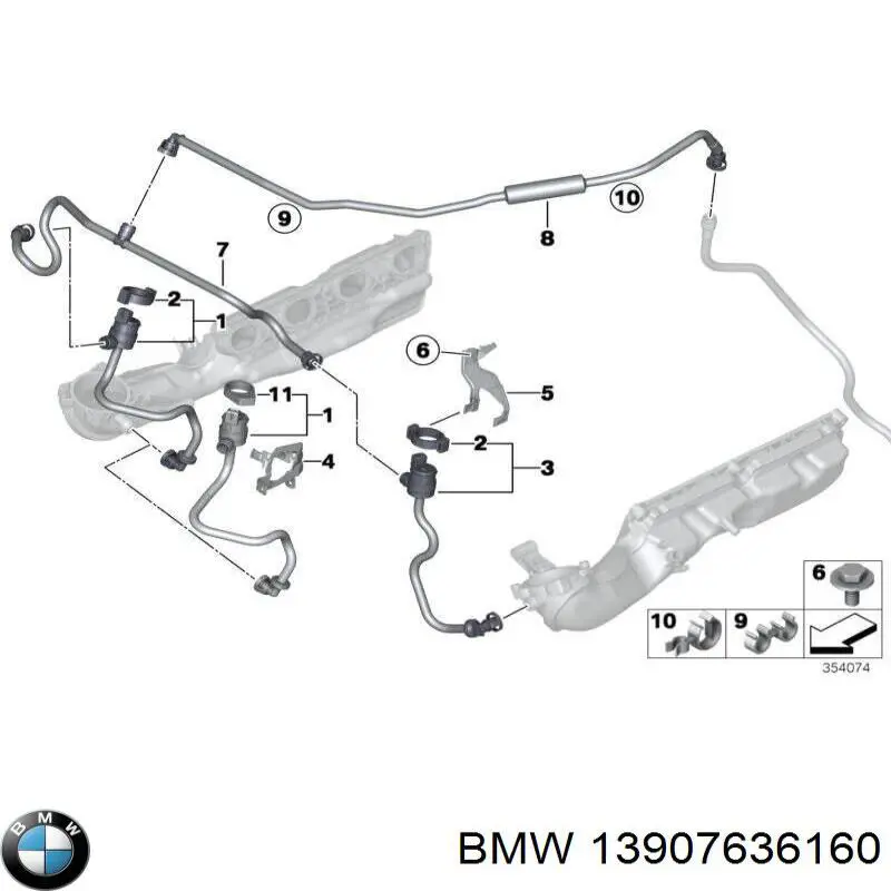 Купить 13907636160 BMW Клапан вентиляции бензобака