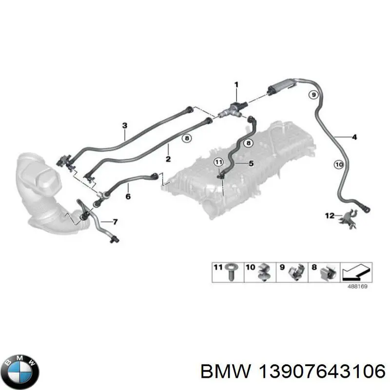 Клапан вентиляции газов топливного бака на BMW 2 (F23) купить.