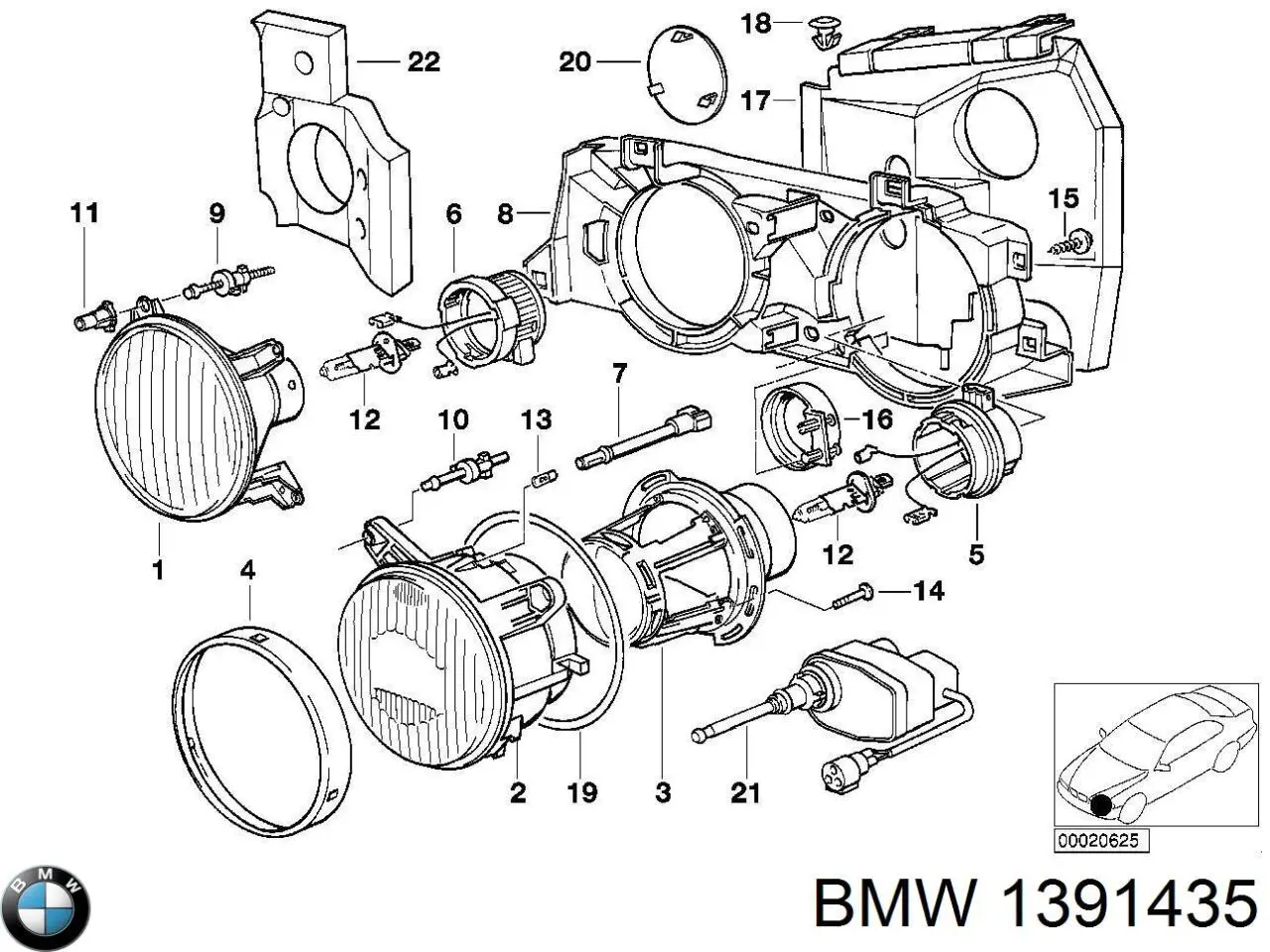 Купить 67168351633 BMW Двигатель корректора фар