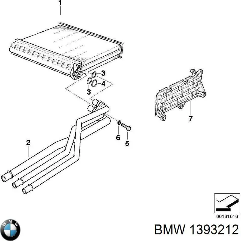 Радиатор печки 1393212 BMW