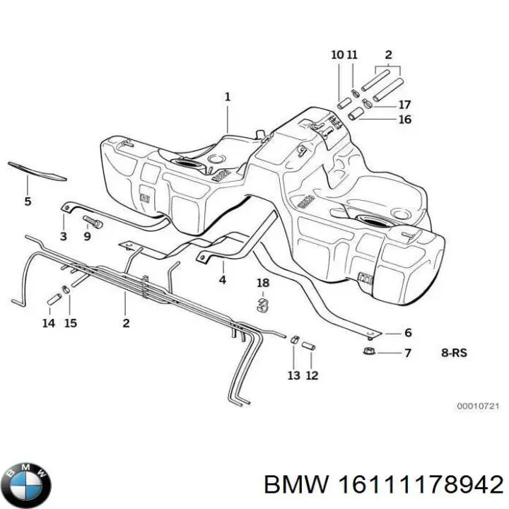 Топливный бак 16111178942 BMW