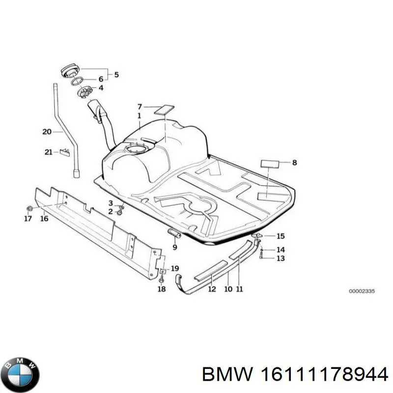 Топливный бак 16111178944 BMW