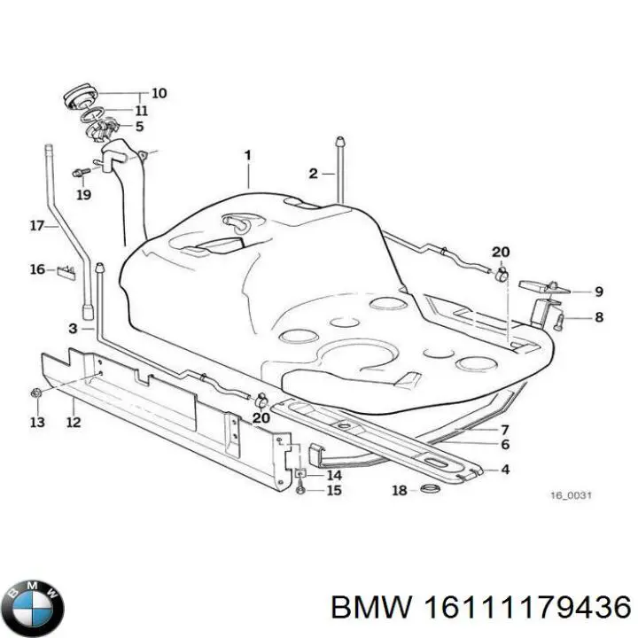 Бензобак BMW 5 седан (E34) (1987 - 1995) цена, от 34.84 USD