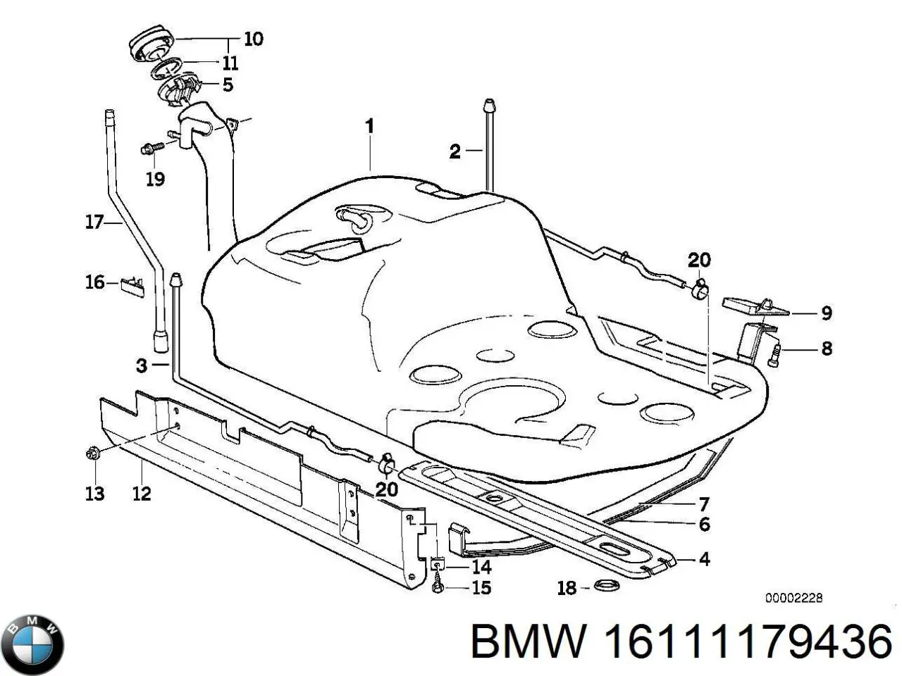 Бак топливный на BMW 5  E34