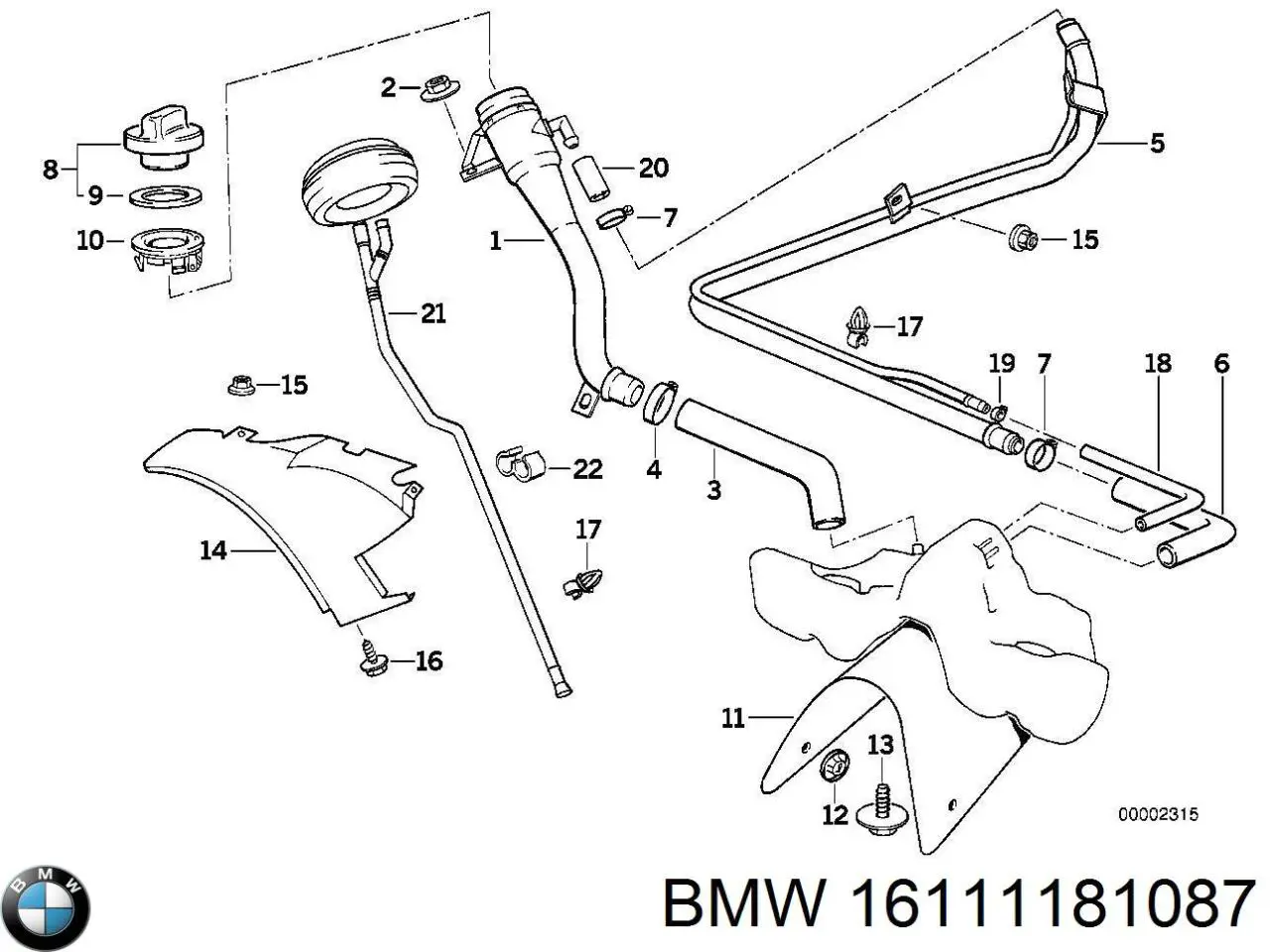 Подкрылок задний правый BMW 16111181087 цена, от 176.76 USD