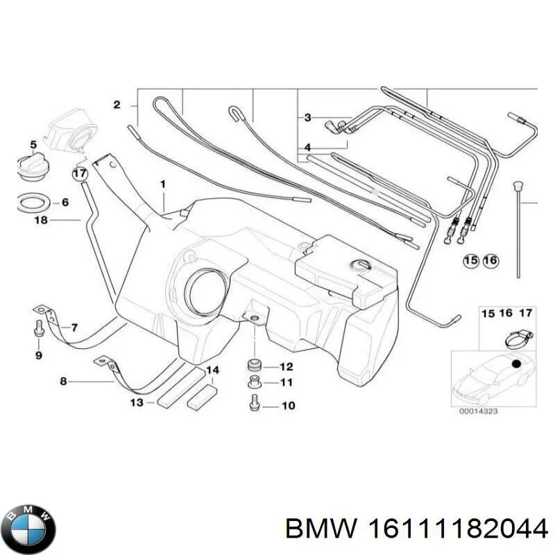 Бензобак 16111182044 BMW
