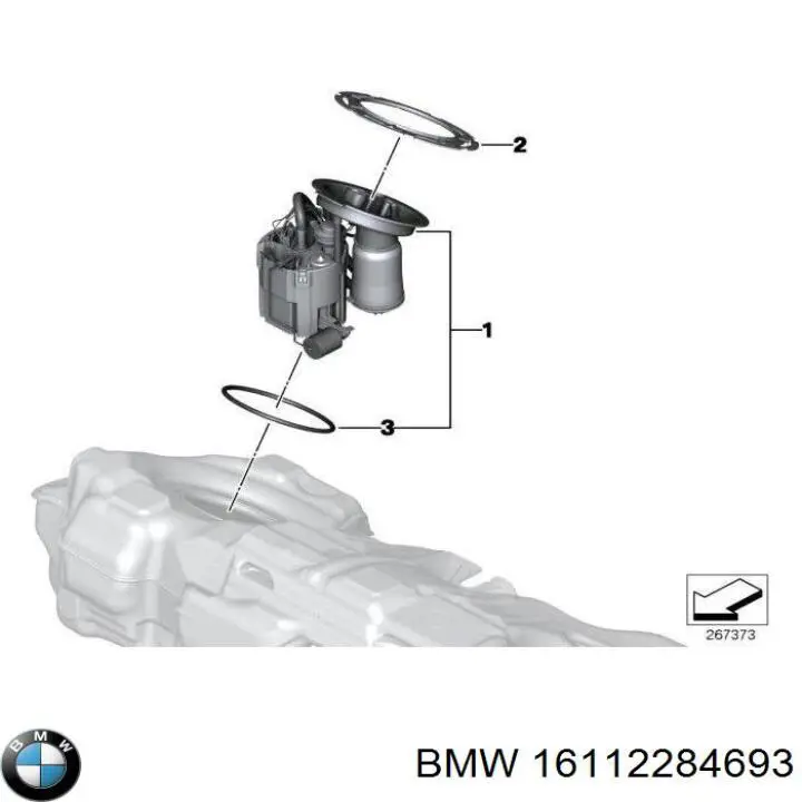 16112284693 BMW módulo de bomba de combustível com sensor do nível de combustível