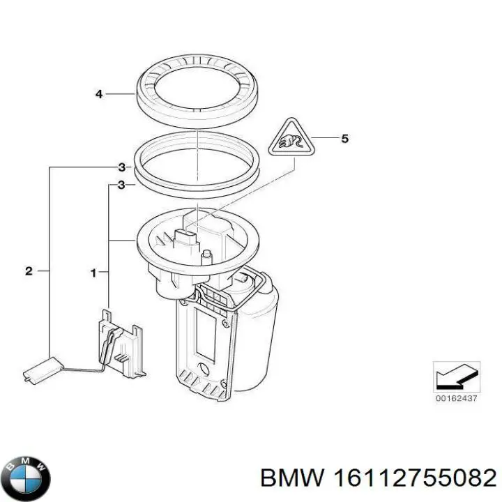 Модуль топливного насоса с датчиком уровня топлива BMW 16112755082