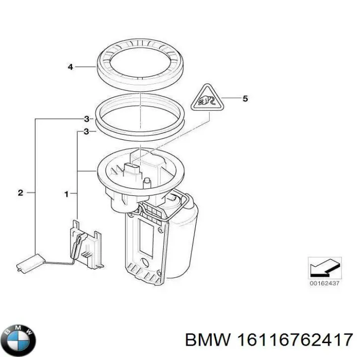 Крышка топливного насоса 16116762417 BMW