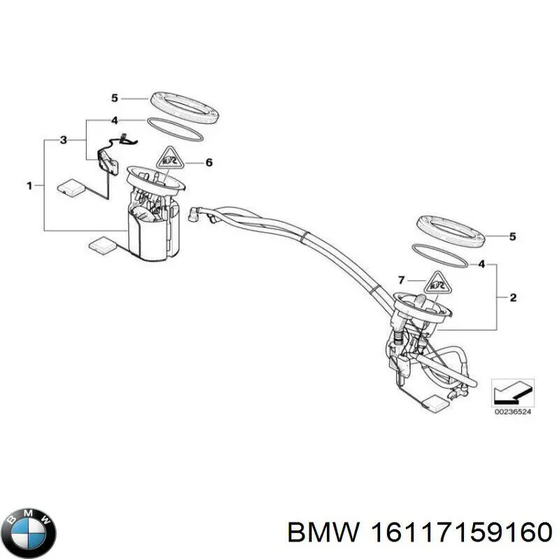 16117159160 BMW sensor do nível de combustível no tanque