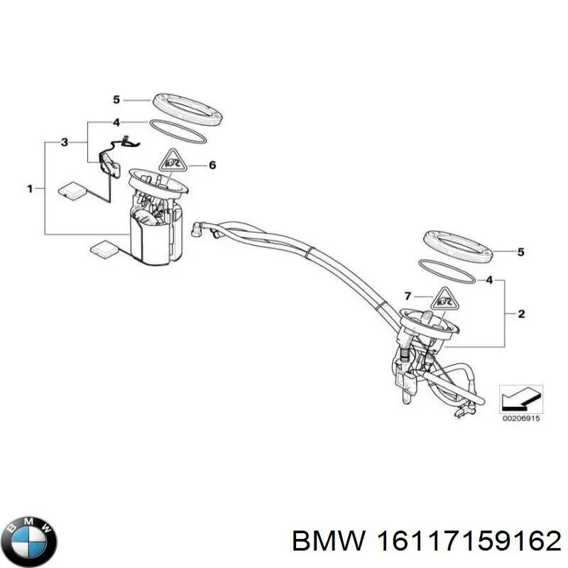  Датчик уровня топлива в баке правый BMW 1 