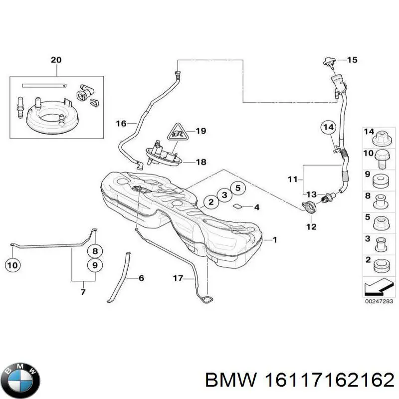 Топливный бак 16117162162 BMW