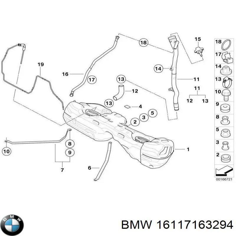 Купить 16117283802 BMW Танк топливный