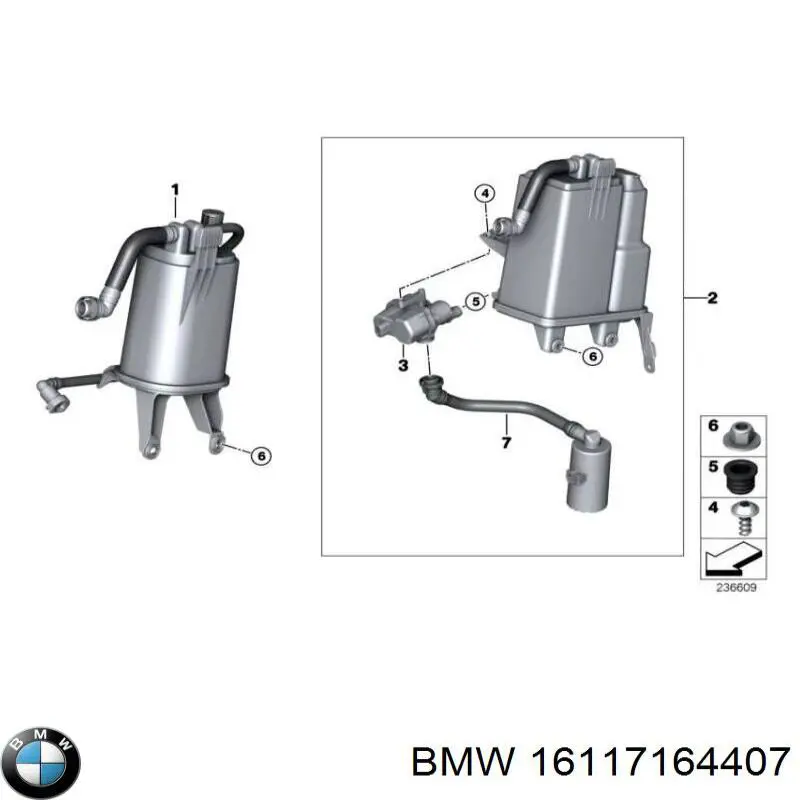 Фильтр топливный BMW 16117164407