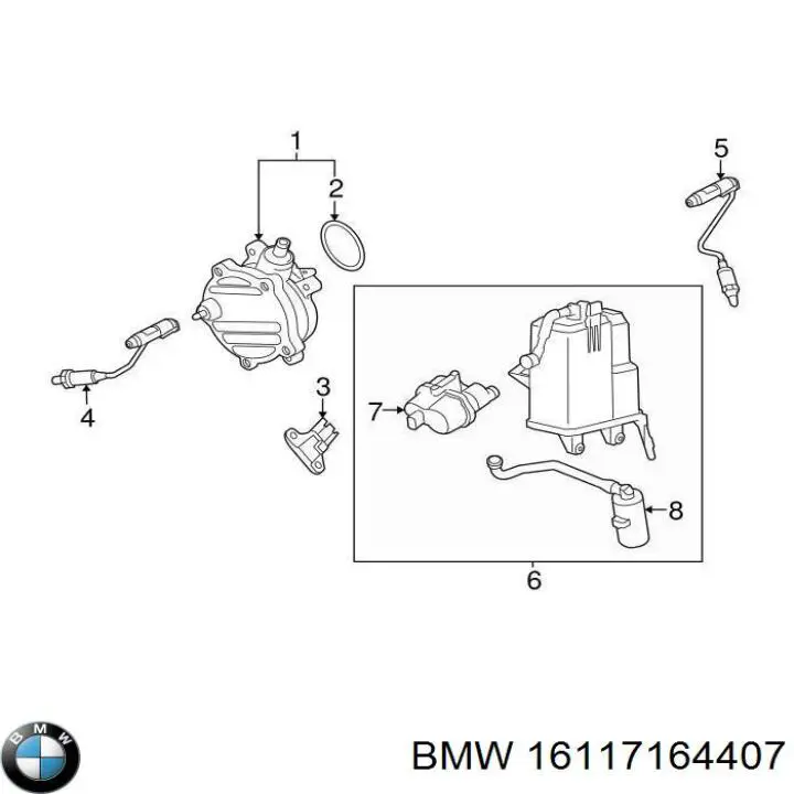 Абсорбер паров топлива BMW 7164407 цена, от 12.70 USD