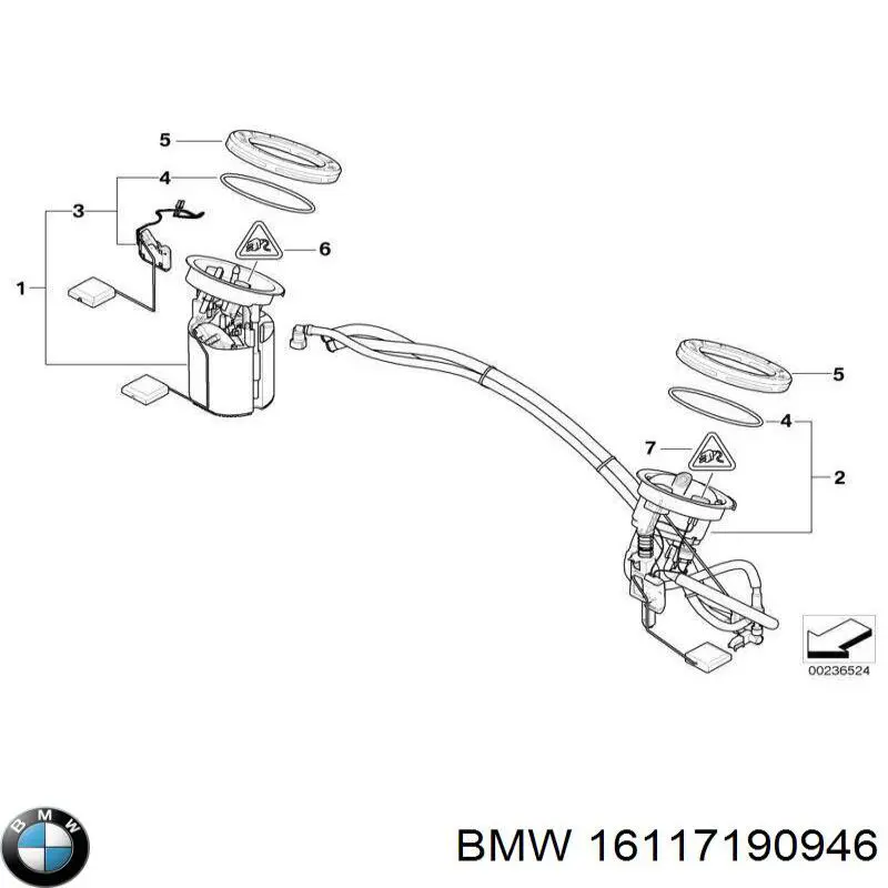 Топливный насос BMW 16117190946