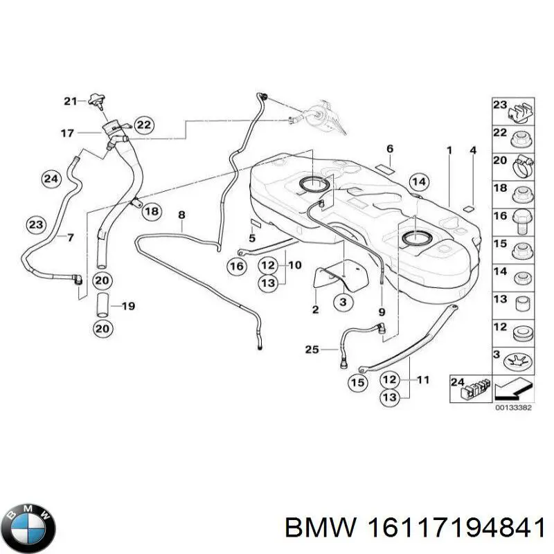 Бензобак BMW 16117411725 цена, от 57.01 USD