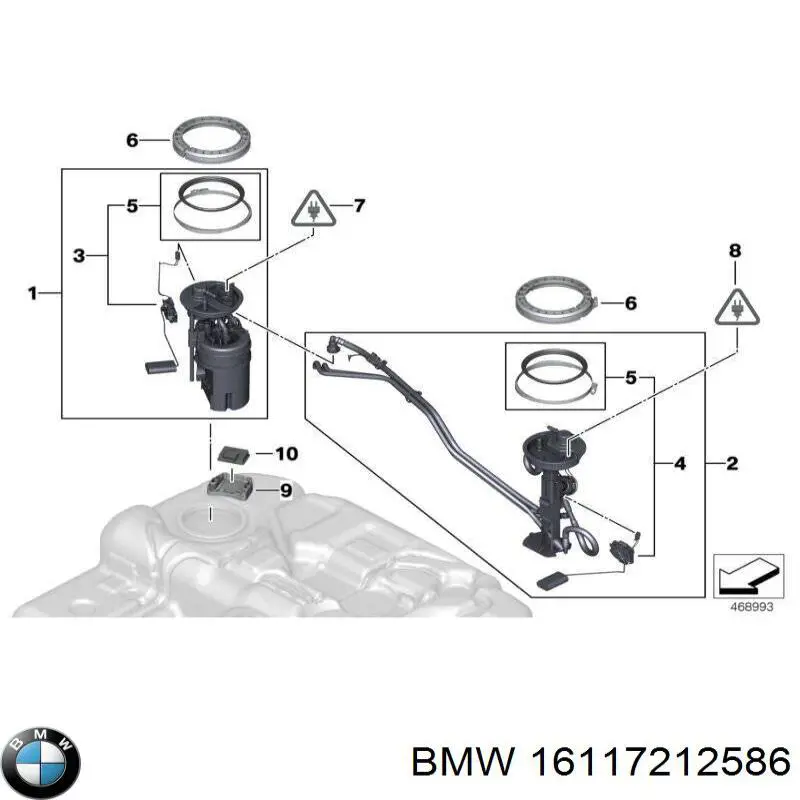 16117212586 BMW módulo de bomba de combustível com sensor do nível de combustível