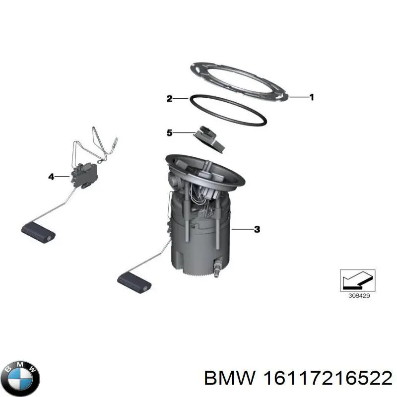16117216522 BMW Шланг заливной горловины, топливного бака