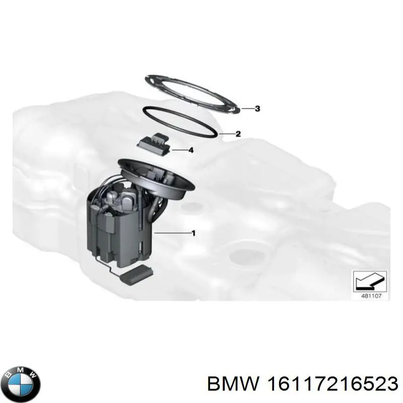 Купить 16117216522 BMW Горловина топливного бака