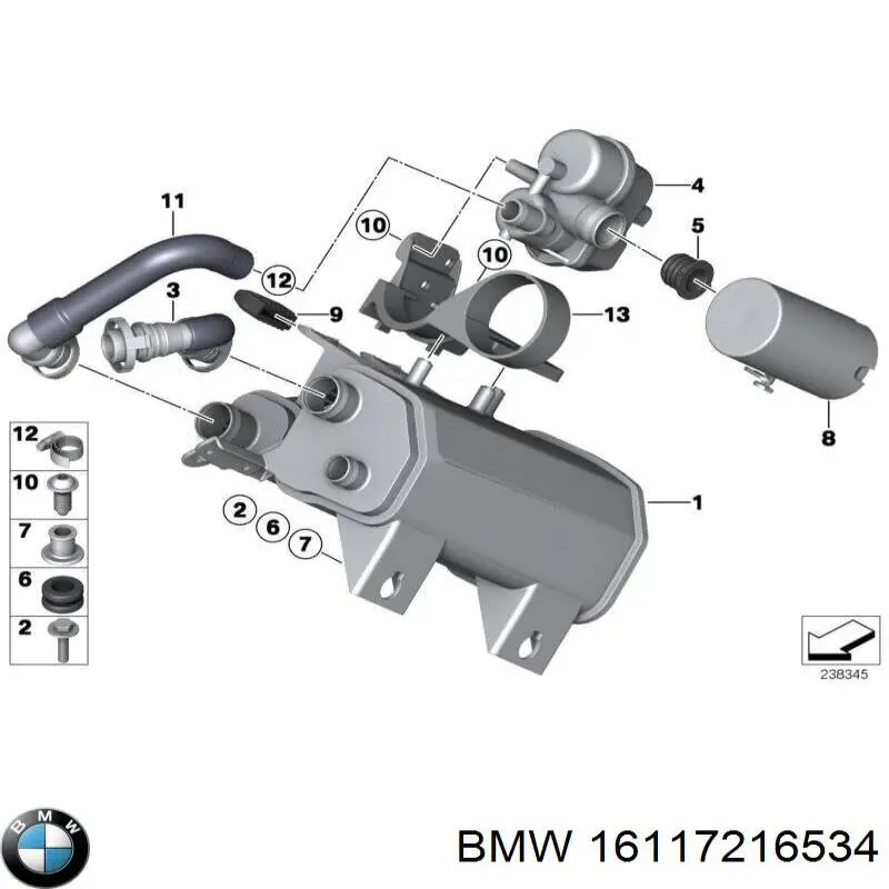 Купить 7216537 BMW Горловина топливного бака