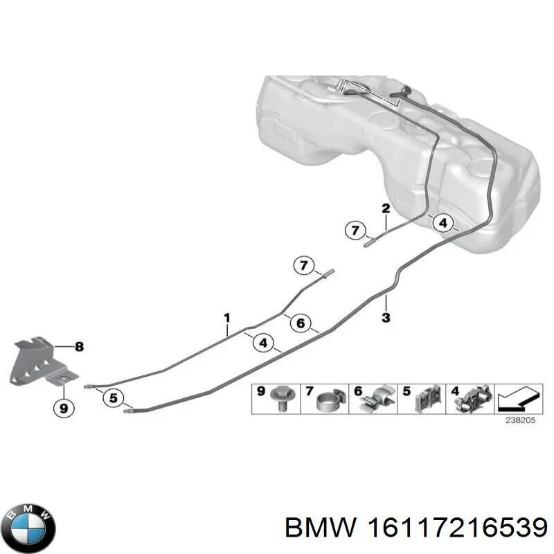 Горловина топливного бака 7216537 BMW