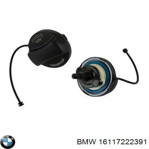 Tapa (tapón) del depósito de combustible 16117222391 BMW