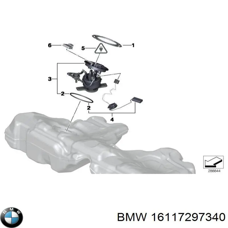 16117297340 BMW датчик уровня топлива в баке