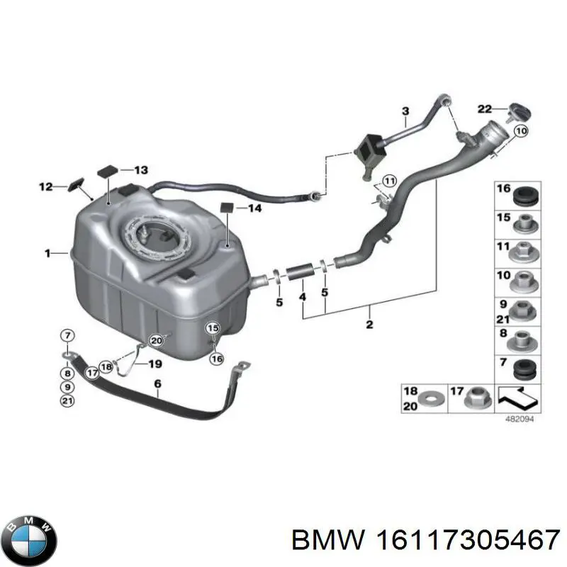  BMW 16117305467 цена, от 12.67 USD