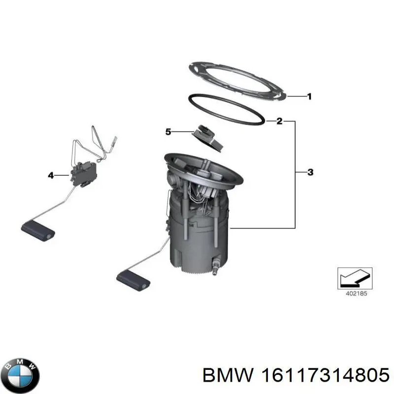 16117314805 BMW módulo de bomba de combustível com sensor do nível de combustível