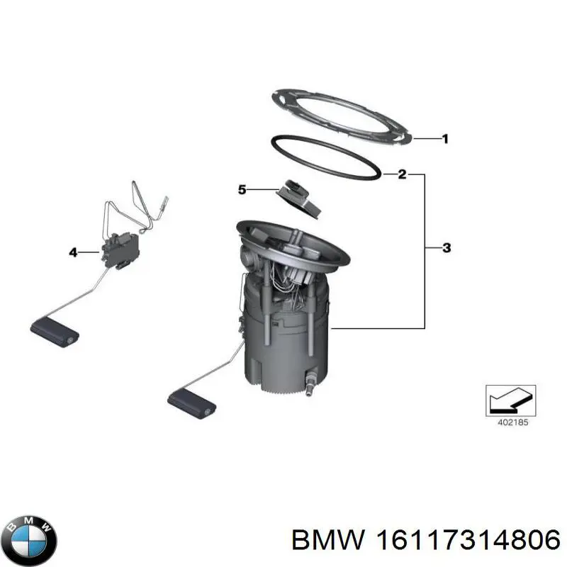 16117314806 BMW módulo de bomba de combustível com sensor do nível de combustível