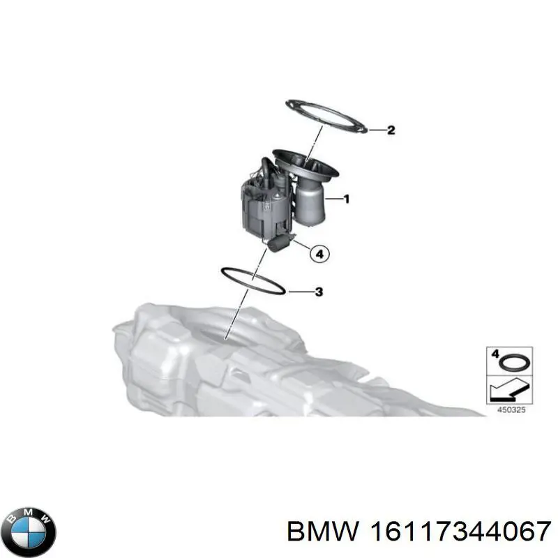 16117344067 BMW módulo de bomba de combustível com sensor do nível de combustível