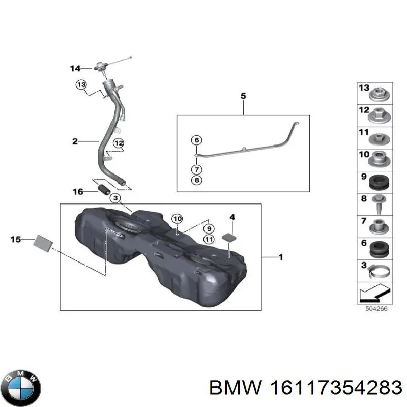 16117354283 BMW Кронштейн бака топливного