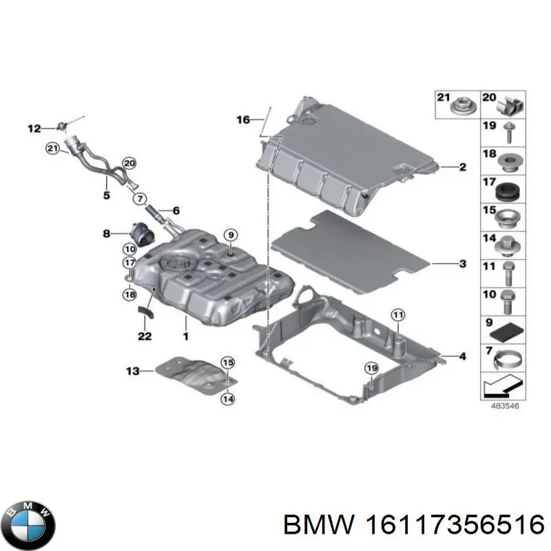 16117356516 BMW Шланг заливной горловины, топливного бака