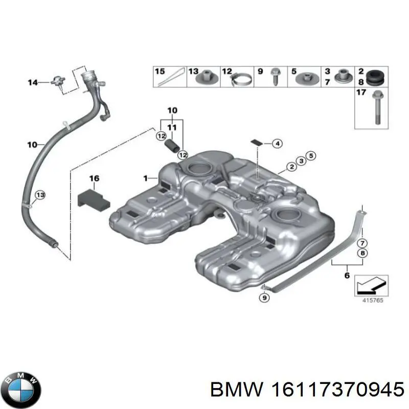 Хомут глушителя 16117430972 BMW