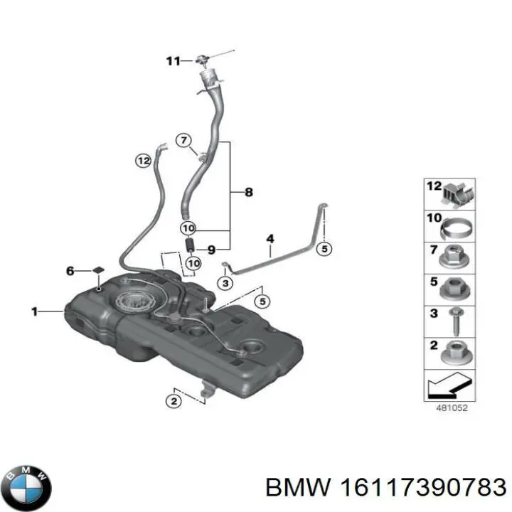 Купить 16117390783 BMW Горловина топливного бака