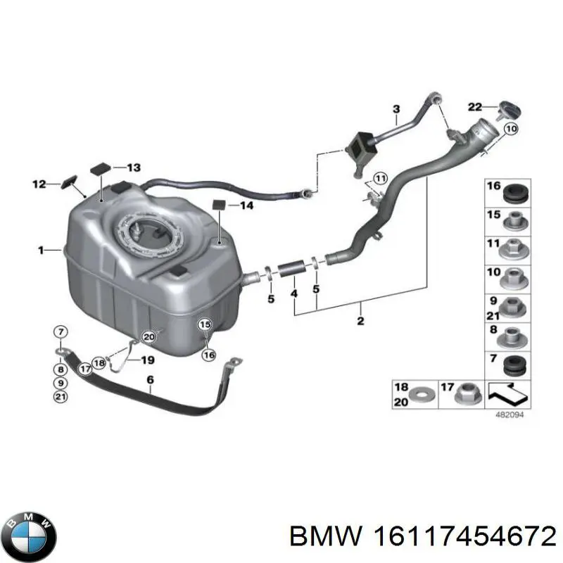 16117454672 BMW Бак топливный