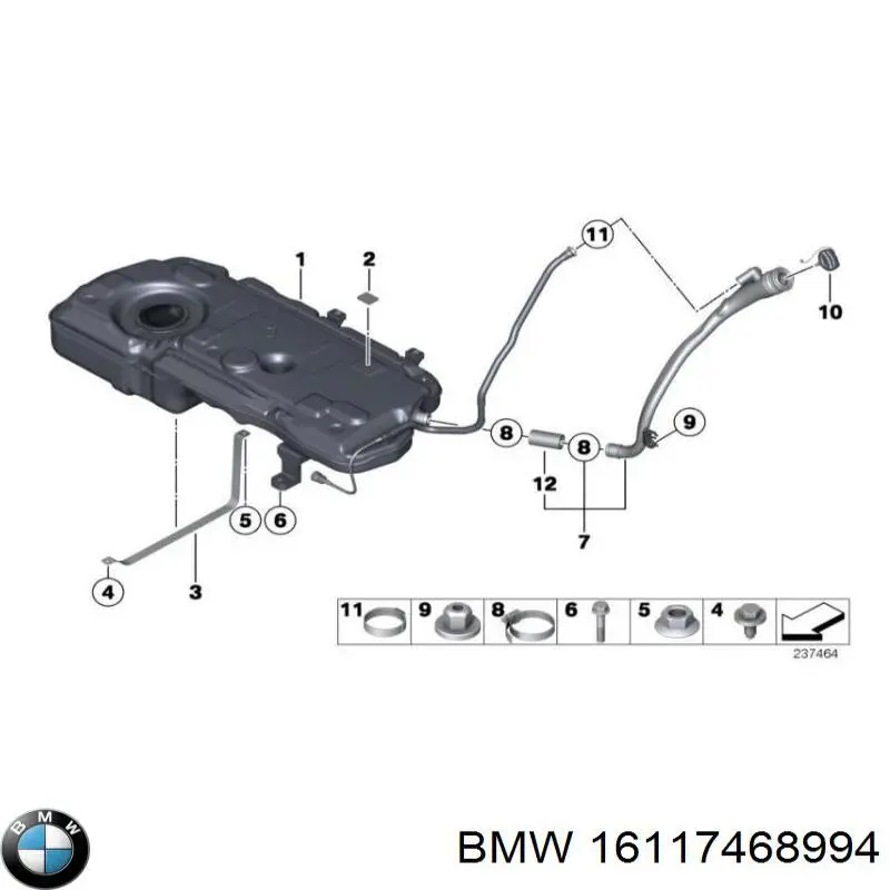 Пробка топливного бака BMW 16117468994 цена, от 11.30 USD