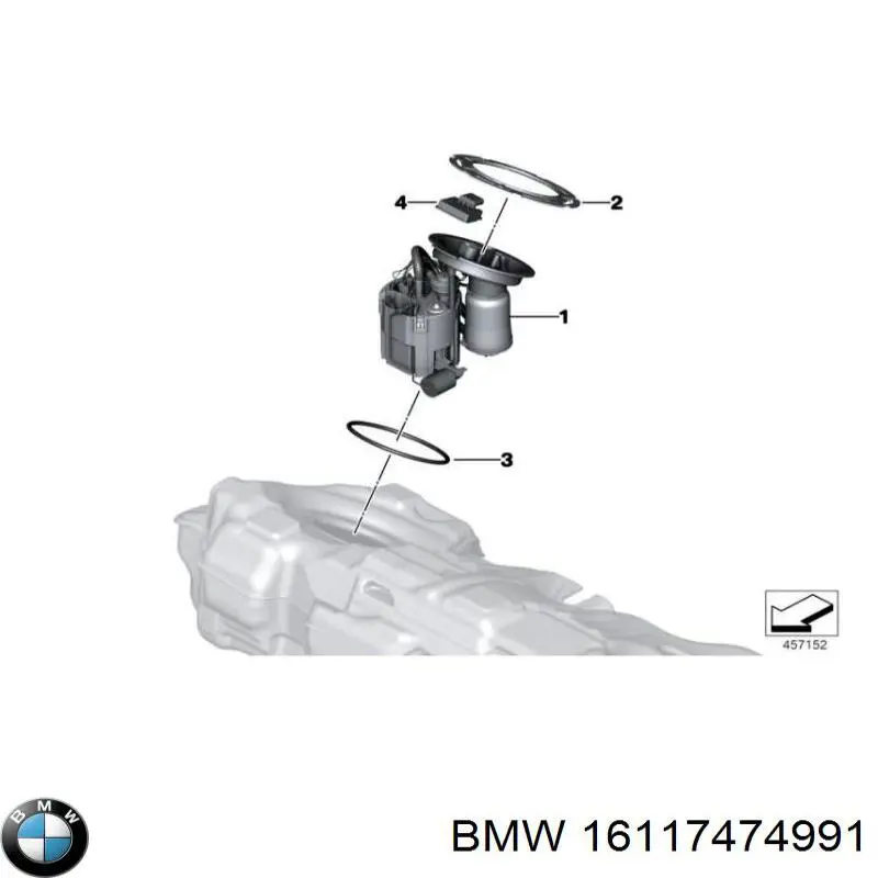 Модуль бензонасоса BMW 16117474991 цена, от 176.07 USD