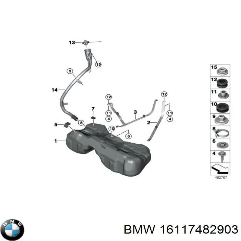 16117482903 BMW крышка (пробка бензобака)