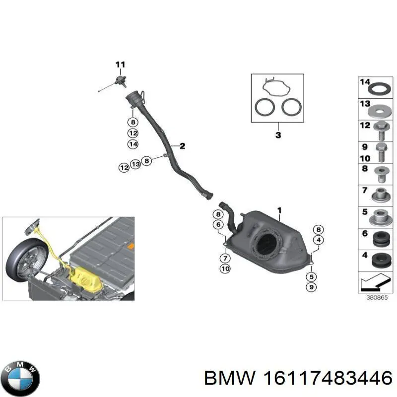 Пробка топливного бака BMW 16117245616 цена, от 12.70 USD