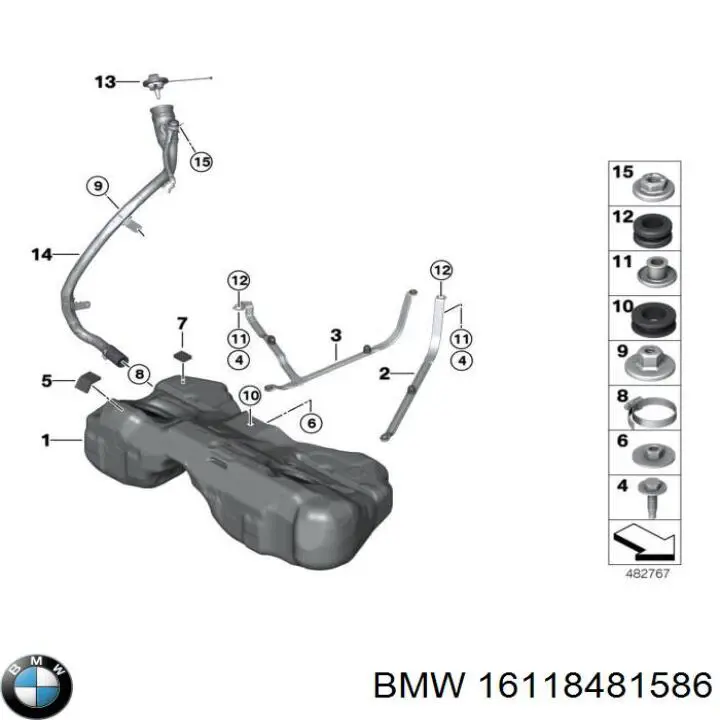16118481586 BMW Бак топливный