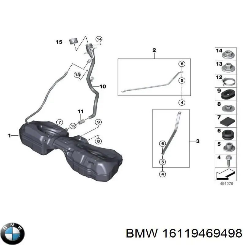 16119469498 BMW Бак топливный
