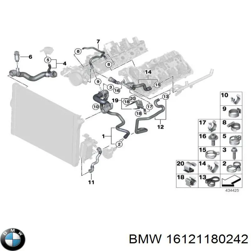 Хомут пильовика кермової рейки 16121180242 BMW