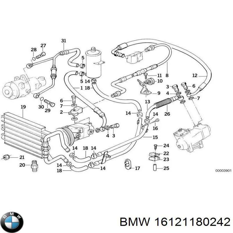 Купить 16121180242 BMW Хомут пыльника рулевой рейки