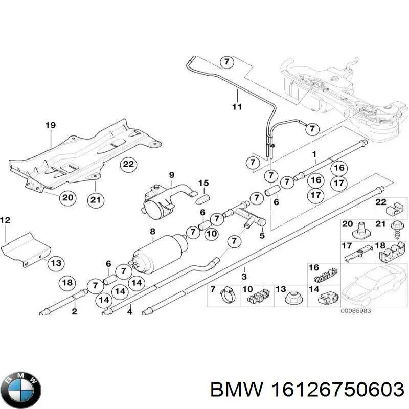 Купить 16126750603 BMW Магистральный бензонасос