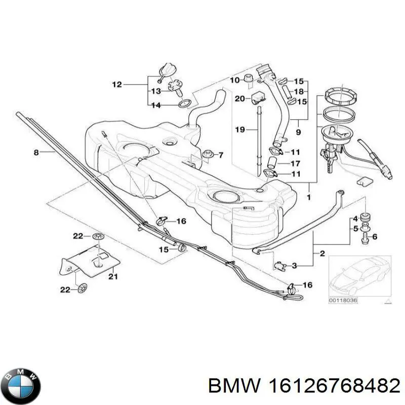 Tanque de combustível para BMW 3 (E46)
