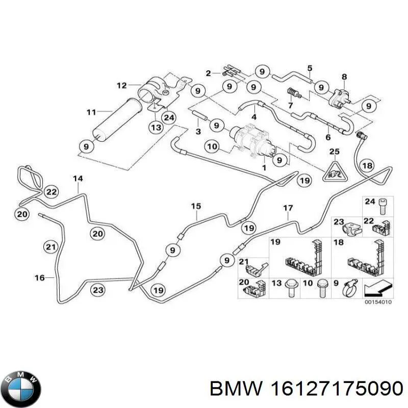 Шланг (патрубок) водяного насоса приемный BMW 16127175090 цена, от 12.56 USD